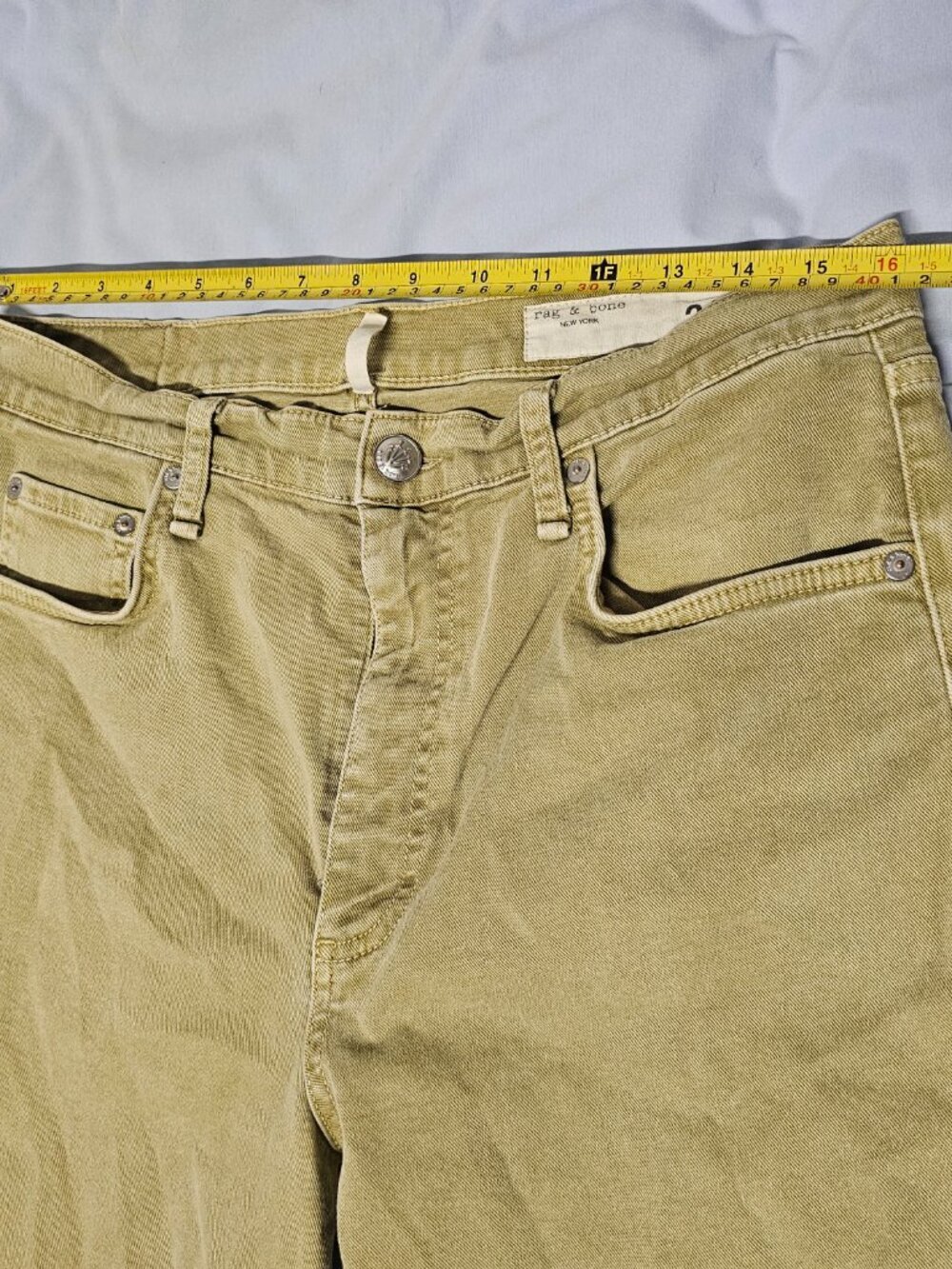 Rag & Bone Andi High Rise Ankle Wide Leg Jeans Size 31 in Sage - Picture 10 of 13